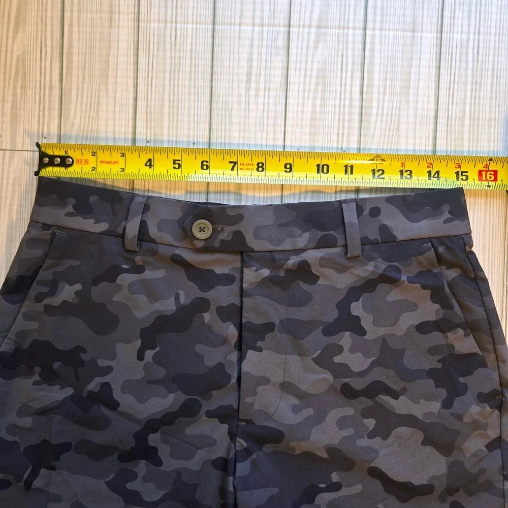 G/FORE Mens Charcoal Camo Golf Shorts G4MC0P04B Size 30 Grey Camouflage - Picture 5 of 7